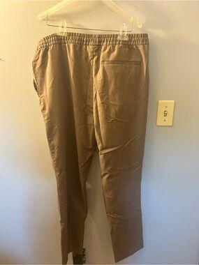 H&M Khaki Elastic-Waist Chino Pants
